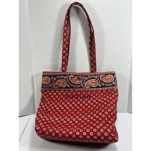 Vera Bradley Americana Red Petite Villager Tote Shoulder Bag PLEASE READ